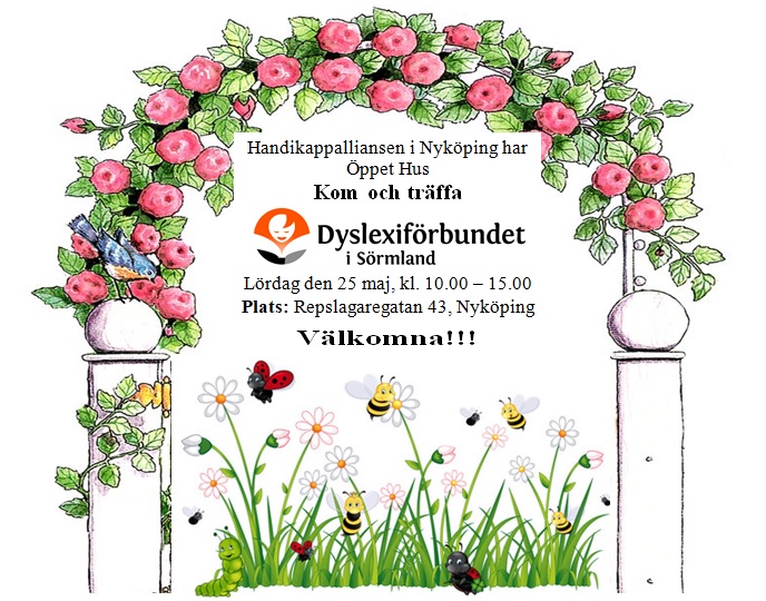 Kom och träffa oss i Nyköping, Lördag den 25 maj, kl. 10.00 - 15.00