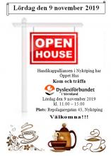 Öppet Hus lördag den 9 november, kl. 11.00-15.00