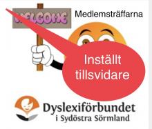 Vårterminens planerade Medlemsträffar är inställda tillsvidare 